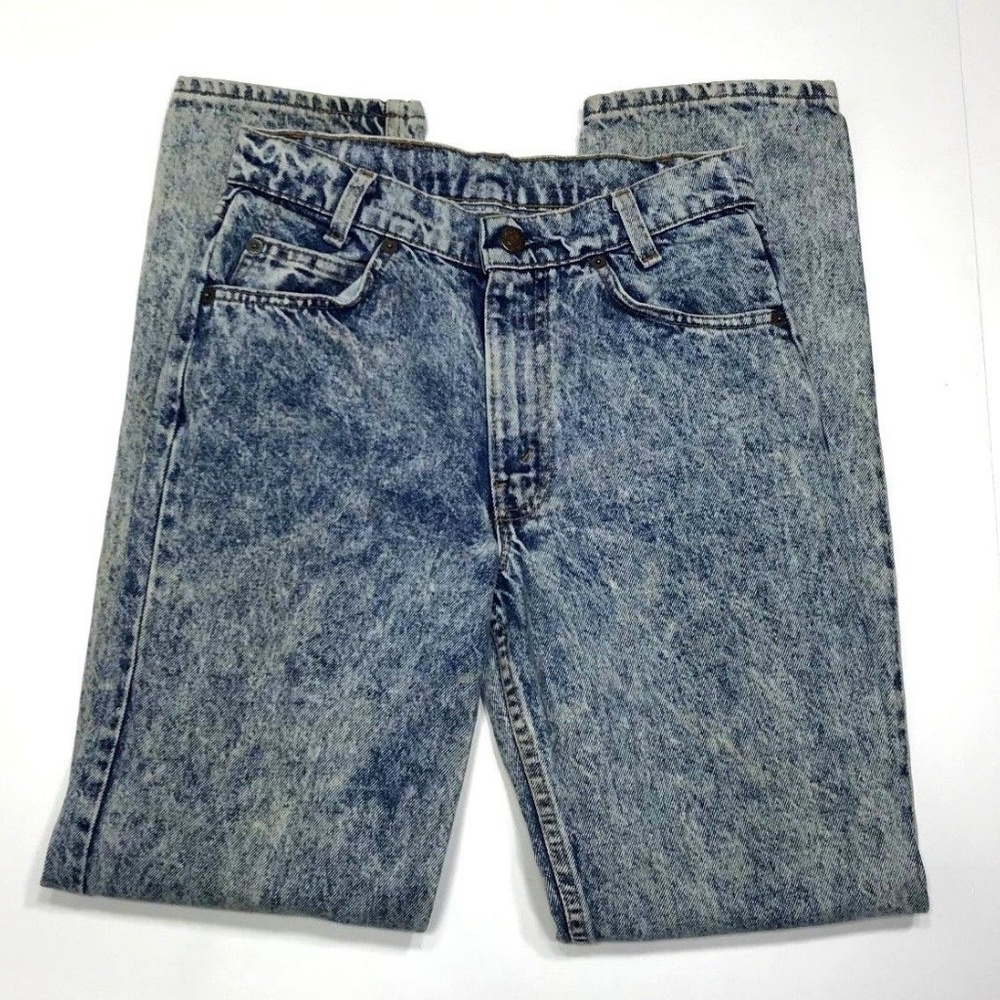SOLD Levis Orange Tab Acid Wash Jeans Destroyed - Picture 3 of 8